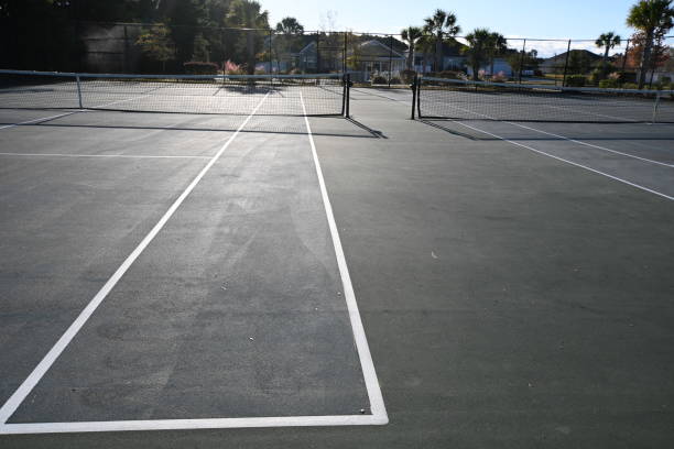 Construction d'un terrain de tennis en béton poreux à Nice
