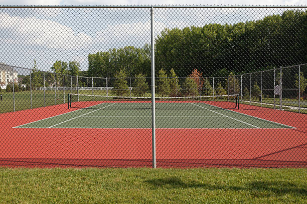 Construction d'un court de tennis
