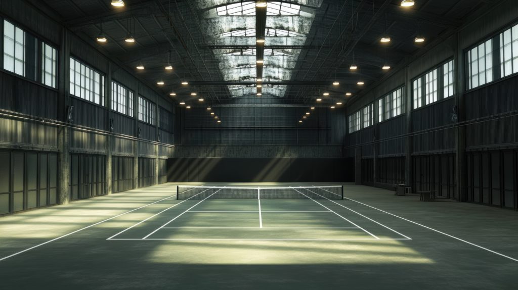 Construction d'un court de tennis en béton poreux à Cannes