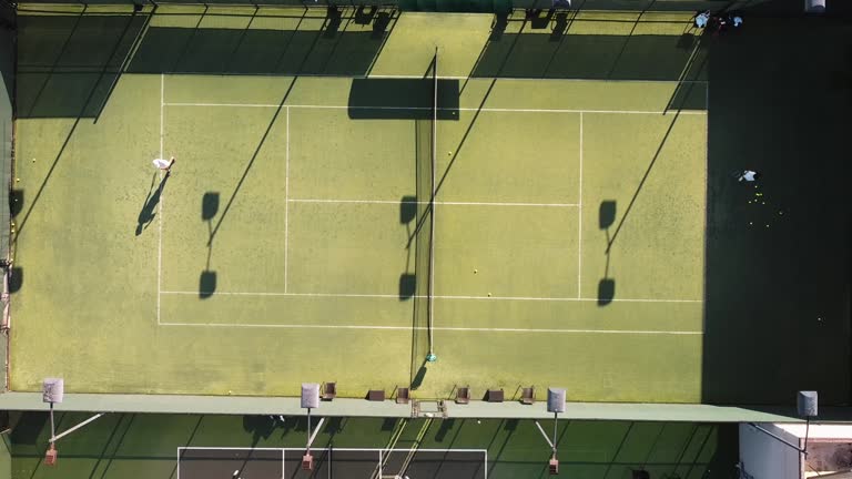 Construction d'un court de tennis à Aix-en-Provence
