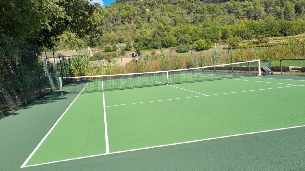 Construction court de tennis Saint-Tropez