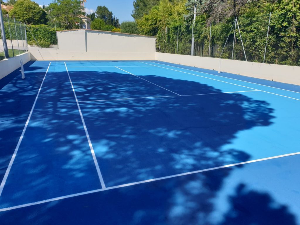 Construction court de tennis Saint-Tropez