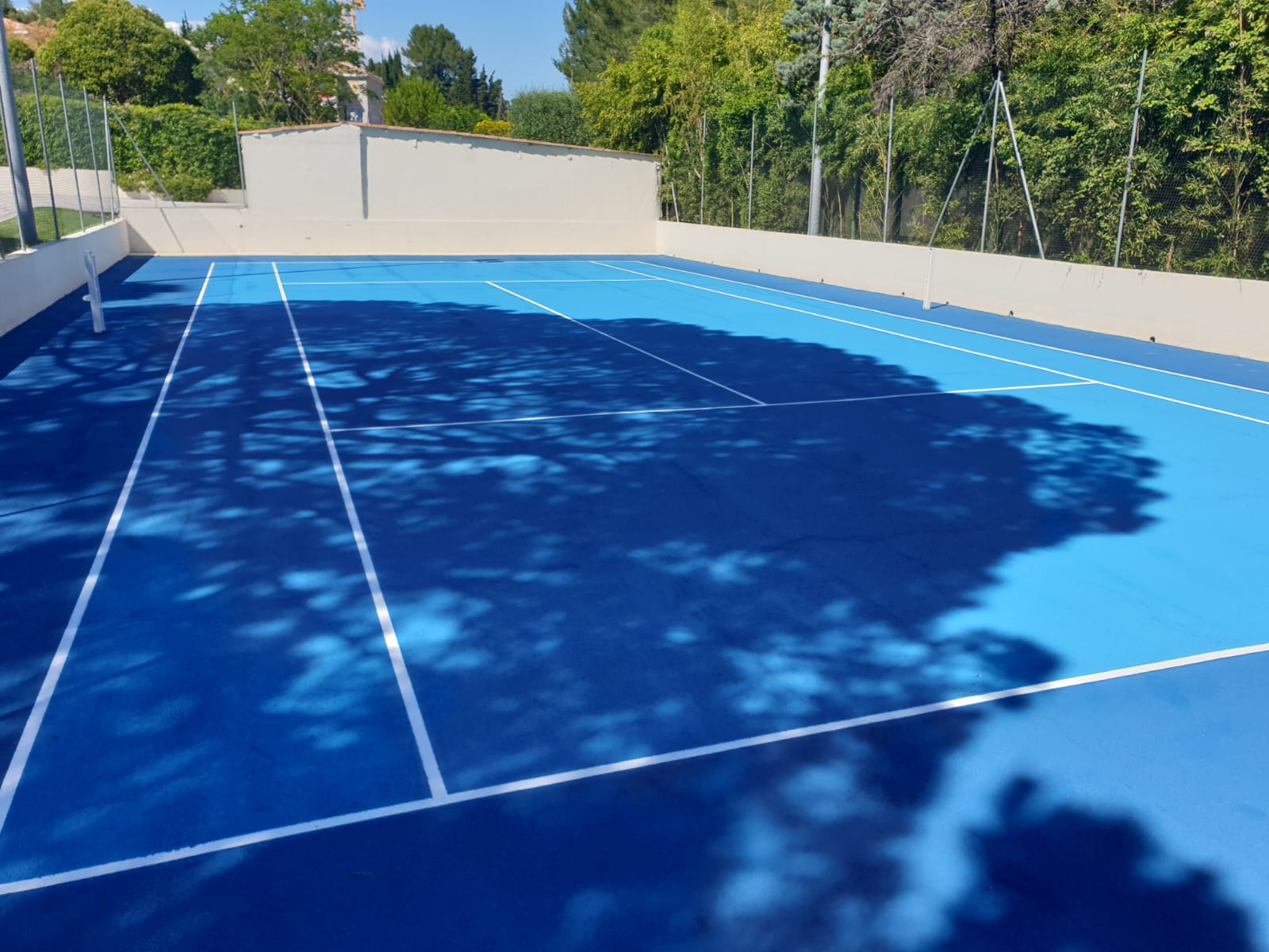 Construction court de tennis Saint-Tropez