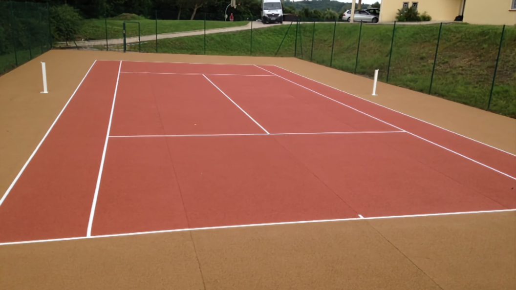 Construction court de tennis en béton poreux Nice