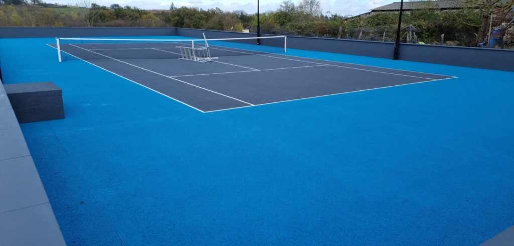 Construction court de tennis en béton poreux Nice