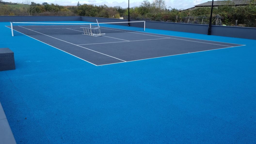 Construction court de tennis en béton poreux Nice