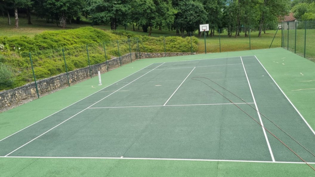 Construction court de tennis en béton poreux Nice